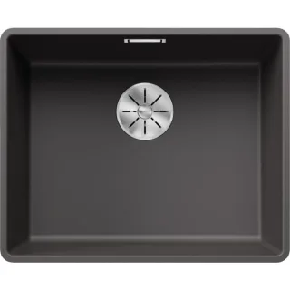 Blanco Subline 500-f Spüle 523533 52,7x42,7cm, PuraDur felsgrau, für Unterbau