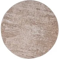 OTTO home Teppich Ariano, dezenter Glanz mit Hoch-Tief-Struktur, rund, Höhe: 12 mm, Vintage Design, Schrumpf Carving-Effekt, Wohnzimmer, Schlafzimmer