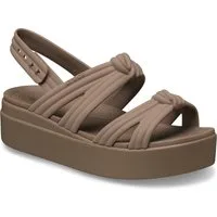 Crocs Brooklyn Knot Low Wedge Keilsandalette Sommerschuh, Plateausandalette, Urlaubsschuh mit weichem Fußbett