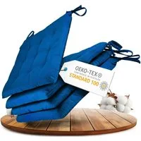 Gräfenstayn Stuhlkissen Sitzkissen 40x40cm Haltebänder Indoor Outdoor, robustes Sitzkissen für Indoor & Outdoor, mit Haltebändern