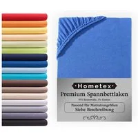 Hometex Premium Textiles Spannbettlaken Premium Boxspringbett Spannbetttuch ideal für Wasserbett und Matratzen, Jersey, Gummizug: Rundumgummizug, Spannbettlaken Premium Qualität 190 g/m², Gekämmte Baumwolle