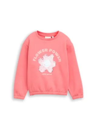 tom tailor kids - Cropped Sweatshirt mit Wendepailletten pink dream - Gr. - 98