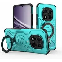 Wigento Handyhülle Für Xiaomi Redmi Note 15 Pro 5G Solid Color Magnet TPU Hülle Hellblau, MagSafe-kompatibel, 360° Ringhalter, stoßfest, Anti-Fingerprint