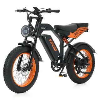 [EU Direct] VIPCOO VC-VM6 Electric Bike 48V 18.2AH Battery 250W Motor Recommended Top Speed 25KM/H 20*4.0inch Tires 75KM