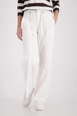 monari - Wide-Leg-Hose mit Kordel off-white - Gr. - 36
