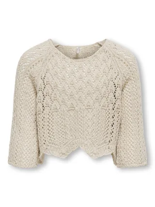 KIDS ONLY - KOGNOLA LIFE 3/4 PULLOVER KNT NOOS Pumice Stone - Gr. - 152