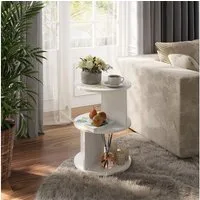 Vicco Couchtisch Trino, Weiß, 40 x 40 cm (1-St)