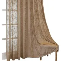 Agger Gardine Spitze Voile Gardinen,Jacquard-Vorhänge mit Metallösen 1 Artikel (1 St), Geeignet für Wohnzimmer/Schlafzimmer: Transparente Schiebegardinen