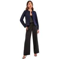 LIPSY Kurzjacke Lipsy verkürzter, kragenloser Blazer, Regular (1-St)