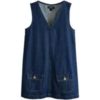 Next Jeanskleid Mini-Latzkleid aus Jeans (1-tlg)