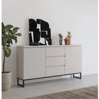OTTO home Sideboard Modo II, Breite 150 cm, moderne grifflose Kommode 2Türen/3 SK, Schubladenkommode viel Stauraum, Einlegeböden verstellbar, Metallkufen