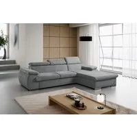 WERK2 Ecksofa Cosmo modern und bequem, Breite 282cm, L-Form, Eckcouch mit Schlaffunktion, Bettkasten & verstellbaren Kopfteilen