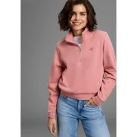 Laura Scott Sweater Modisch verkürzt mit Troyer‑Kragen und Reißverschluss­