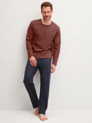 CALIDA - HERREN Pyjama brick red - Gr. - L