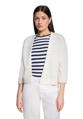 Betty & Co - Casual-Strickjacke Rohweiß - Gr. - 44