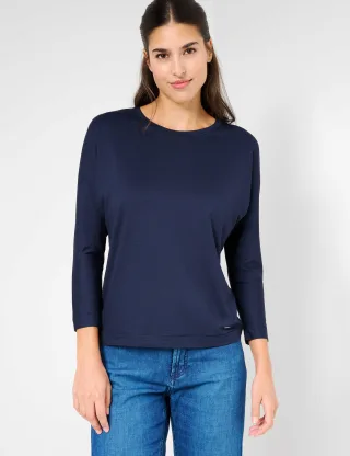 Brax Damen Shirt Style CHARLENE indigo, dunkelblau, Gr. 34