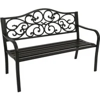 DEGAMO Gartenbank MANCHESTER, 2-sitzer, Metall + Gusseisen schwarz