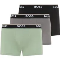 BOSS Trunk (Packung, 3-St) aus Stretch-Baumwolle mit Logo-Bund, mittlere Bundhöhe
