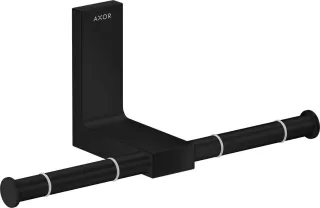Hansgrohe Toilettenpapierhalter doppelt Axor Universal Rectangular mattschwarz, 42657670 42657670