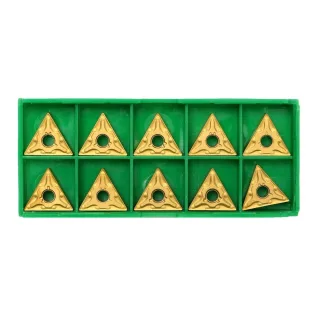 10PCS TNMG160404 Carbide Inserts Gold Blade High Strength Durable Wear Resistant for Finishing Semi-Finishing Cast Iron