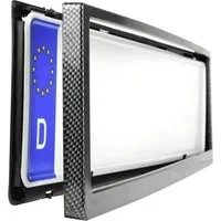 EUFAB Metallschild EUFAB Kennzeichenhalter mit Carbonrahmen