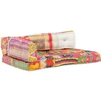 vidaXL Palettenkissen, Palettensofa-Auflage Mehrfarbig Stoff Patchwork