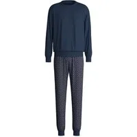 CALIDA Pyjama Relax Imprint Herren (2 tlg) 100% Baumwolle, pflegeleicht, elastisch & formstabil, in Single Jersey