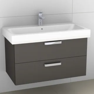 Artiqua 413 Waschtischunterschrank für iCon 124090, 124093 Stahlgrau Metallic, 413-WU2L-K13-7141-88 413-WU2L-K13-7141-88