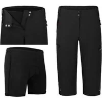 Bergson Fahrradhose VINA Capri Damen 3/4 Radhose 2in1 (mit gepolsterter Innenhose), robust, elastisc