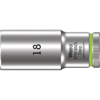 Wera 8790 HMB Deep Steckschlüsseleinsatz mit 3/8"-Antrieb Leuchtgrün - 05004540001