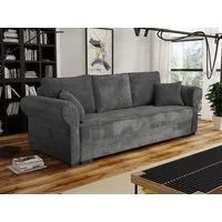 MIRJAN24 Schlafsofa Olimpia Cord, mit Schlaffunktion und Bettkasten, Freistehendes Sofa, 3 Sitzer, Kissen Set