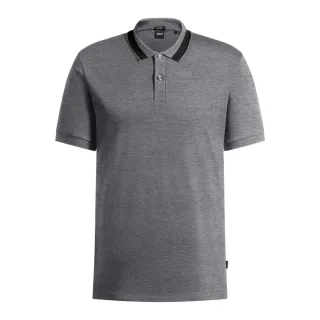 Boss - Poloshirt für Herren, Meliert, Regulär (Mittelgrau)