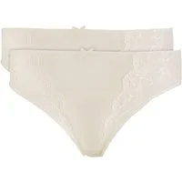 Nina Von C. Jazz-Pants Slips "Silver Edition" (2er Pack) eng, elastisch, bequem, feminin, mit Spitze, mit Schleife