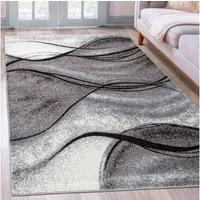 OTTO home Teppich Tritom, rechteckig, Höhe: 9 mm, mit besonders weichem Flor, Kurzflor, modernes Wellen Muster