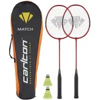 CARLTON Badmintonschläger Badminton/Federball-Set Match 2 Player (2x Schläger, 2x Bälle, 1x)