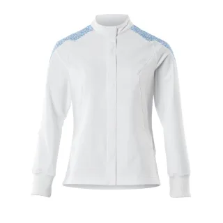 MASCOT Damen Jacke FOOD & CARE Weiß / Azurblau L - 20064-511-0691-L