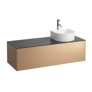LAUFEN Waschtischunterschrank SONAR f.WT H812340/1/2/3 1 Schubl 1175x455AusschnWT re? Kupfer&Ne H4054270341411