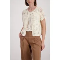 Monari Strickjacke Jacke Strickjacke Spitze Regular fit mit Spitzendetails