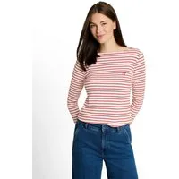 TOM TAILOR Langarmshirt im Streifen-Look und mit Stickerei
