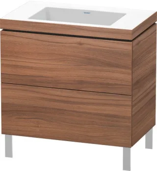 Duravit L-Cube c-bonded Set bodenstehend Nussbaum Matt 800x480x698 mm - LC6937N7979 LC6937N7979