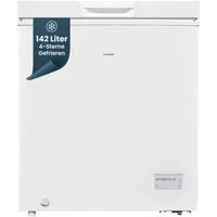 homeX Gefriertruhe FT1421-W, 70.5 cm breit, 142 l, Tiefkühltruhe klein, 142 Liter, Kühltruhe inkl. Ablagekorb, leise