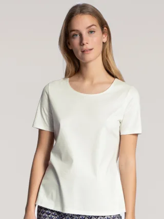 CALIDA - WOMEN Shirt short-sleeve star white - Gr. - XS