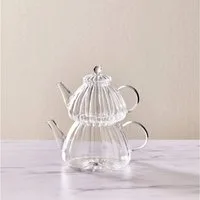 Karaca Caydanlik-Teekanne Karaca Lori Borosilikat Glas-Teekannen-Set, 1.8L, Hitzebeständig