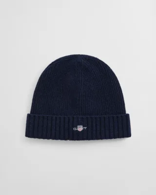 GANT - Shield Beanie aus Wolle marine - Gr. - OS