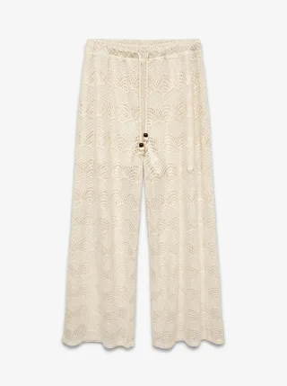VERO MODA - VMMAYA HW WIDE PANTS JRS Birch - Gr. - XS