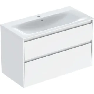 Geberit Renova Plan Set Möbelwaschtisch schmaler Rand, mit Unterschrank, zwei, 504041011 504041011