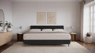 BRUNO Familienbett 240x200cm in Schwarz | XXL Boxspringbett Premium | mehrfach ausgezeichnet in Design & Qualität