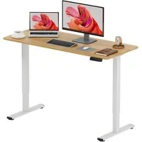 SANODESK Schreibtisch Elektrisch höhenverstellbarer Schreibtisch, Sitz-Steh-Tisch (Mit einteilige Tischplatte, Ergonomischer Steh-Sitz Computertisch mit Memory-Funktion), 120/140/160 *60 cm