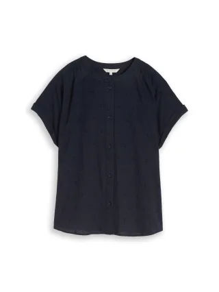 Tom Tailor - Loose Fit Bluse sky captain blue - Gr. - 40