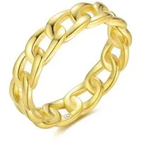 Lisandra Scott Silberring Eleganter Ketten Ring – 925 Sterling Silber im Cuban-Chain-Design, Cuban-Style trifft Sterling-Luxus – Stilvoll. Robust. Zeitlos.